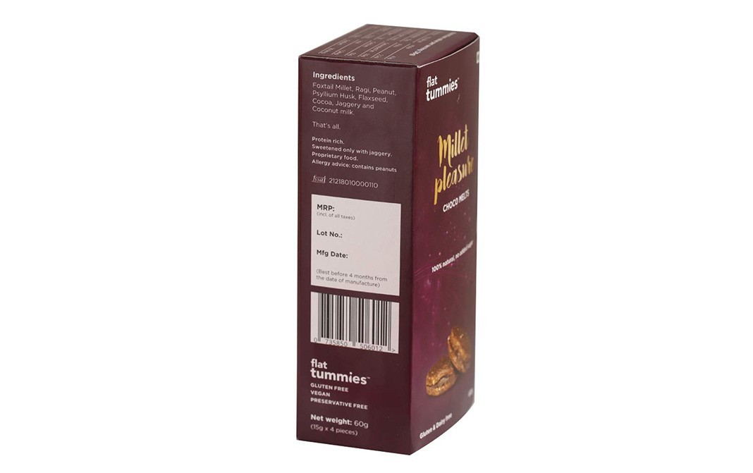 Flat Tummies Millet Pleasure Choco Melts   Box  60 grams